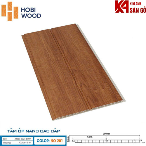 Tấm Ốp Tường Nano Hobi wood NO 201